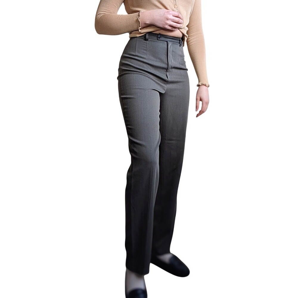Banana Republic Vintage 90s Italian Wool Pleated High Rise Straight Leg Trousers